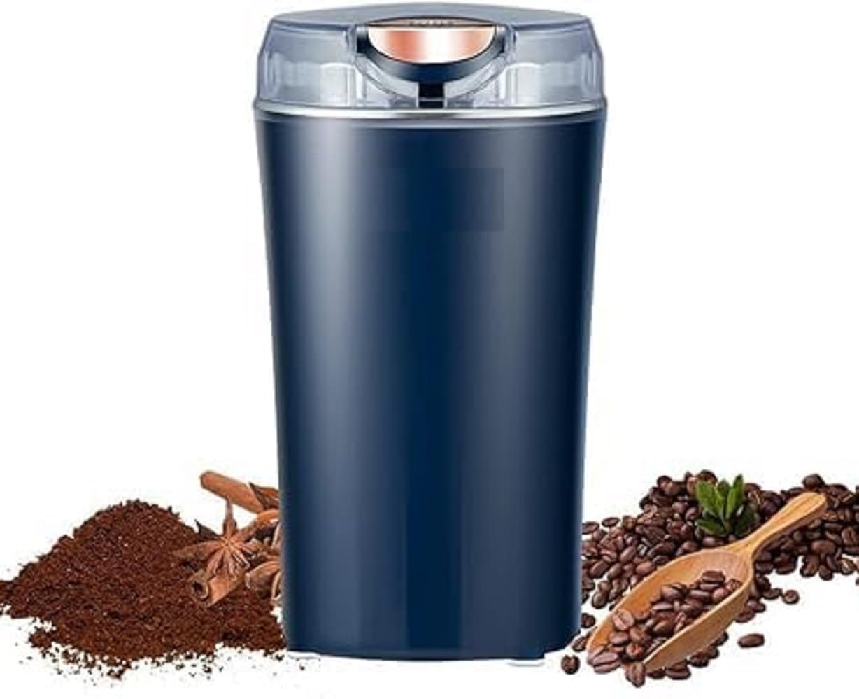 Manual Hand Press Portable Mini Heavy Electric Dried Coffee Grinder Stainless Steel 4 Blade Dry Herbs Grain Seasoning Mill Powder-image-2