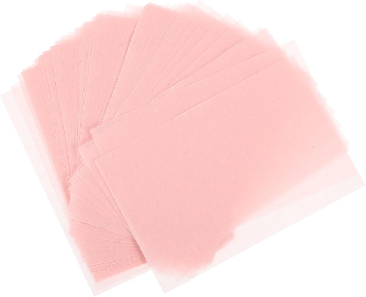 Oil Absorbing Facial Tissue Paper 2 Sets 200 Sheets Natural Hemp Blotting Sheets Oil Control Cleaning Tool for Oily Skin Makeup Removal