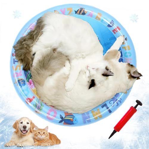 Cat Water Mat, Pet Water Bed with Fish, Thickened Sensory