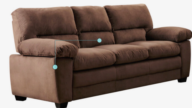 Sillón contemporáneo peluche color marrón miniatura 6