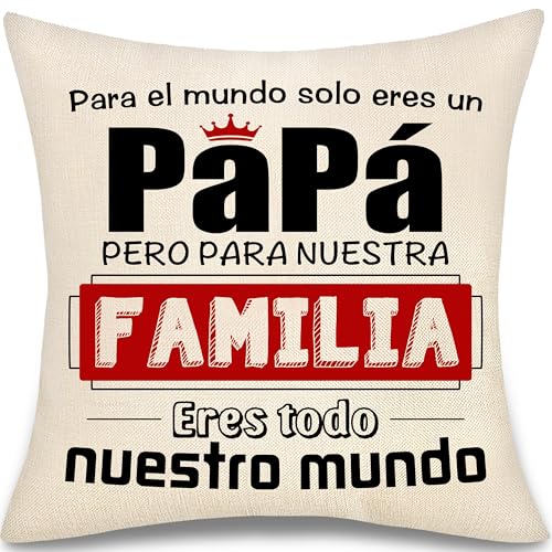 Mamá Madre Regalo para Mujer para el Mundo Solo Eres una Mamá Funda de Cojín de Hija Hijo Originales Ideas Regalos Cumpleaños Navidad Día del Madre (papá-1)