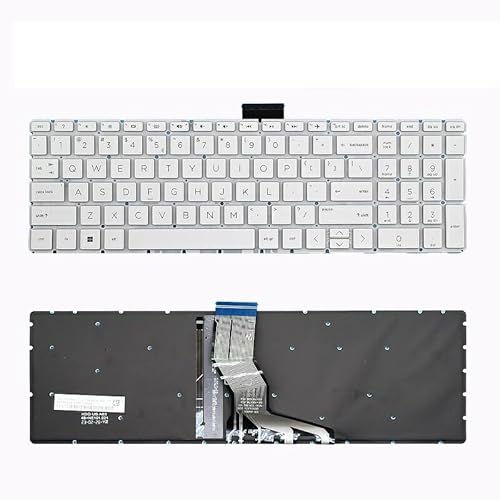 パソコンキーボード 適用 For HP 250 G6 255/256 G6 17-AK 17-BS 15-BU 17-AR 15Q-BY ノート修理交換用キーボード しろBLつき リペア用互換性部品