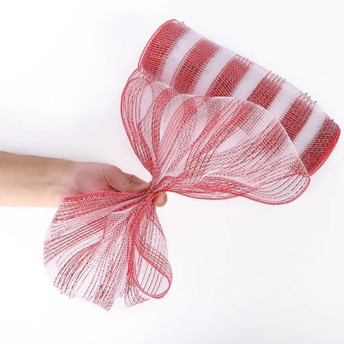 Cinta de malla navideña FSSTUD ideal para coronas y decoración de árboles de Navidad 5