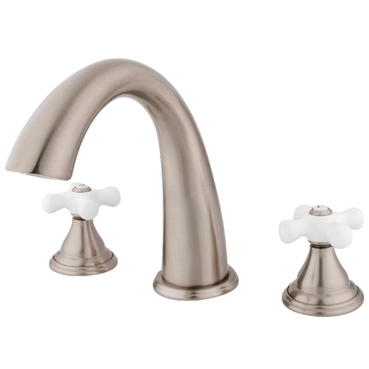 Mélangeur baignoire laiton Kingston Ks5368px au fini nickel satiné