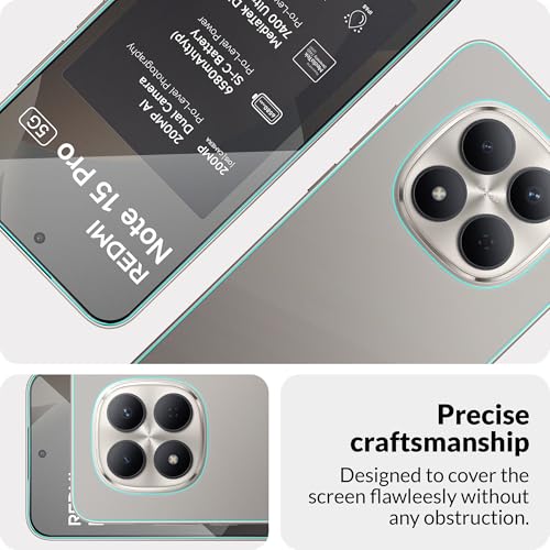 Image of ArmourPro Tempered Glass for Redmi Note 15 Pro with Back Clear Membrane Guard, Edge to Edge Screen Protector, Anti-Bubble, Anti-Fingerprint, Oil Resistant, Installation Kit | Black