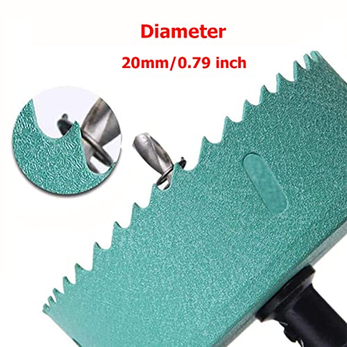 SagaSave 20mm Bi-Metal Hole Saw with Corn Hole Drilling Hole Cutter,Heavy Duty Hole Cutter for Wood,Metal,Stainless Steel,Plastic,Drywall,Fiberboard 1PCS-Green - Image 2