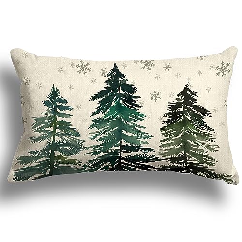 ZWJD Kissenbezug Weihnachten 40x60 1er Set Kissenbezüge Dekokissen...