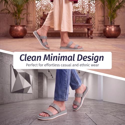 Image of YOHO Indiglo Stylish & Comfortable Flats for Women | Lightweight, Anti-Skid, Orthopedic, Cushioned Footpharma Footbed, Casual & Fashionable for Everyday Use
