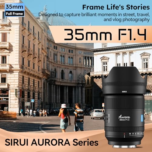 Image of SIRUI Aurora 35mm F1.4 Full Frame Auto Focus Lens, Wide Angle Prime Lens for Z Mount Cameras, Black