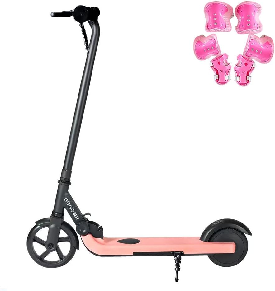 Patinete eléctrico para niños, Motor de 150W Ligero Patinete Electrico Niño Velocidad hasta 6 km/h Alcance de 7 km Scooter Eléctrico para Niños Plegable para Niños y Niñas