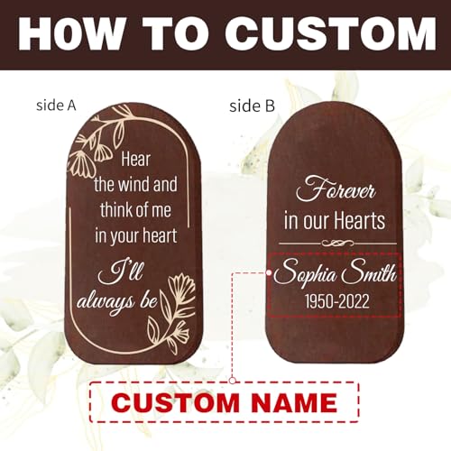 Image of ASTARIN Personalized Sympathy Wind Chiems, Memorial Gifts for Loss of a Loved One /Mom /Dad /Mother, Outdoor Deep Tone Windchime, Listen to Wind Bereavement Gift Idea, in Memory of Loved One Gifts