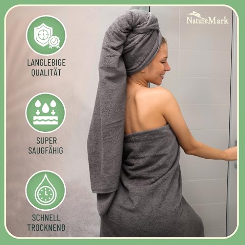 Green Mark Handtuch-Set mit 10 Teilen – 100% Baumwolle – 4 Handtücher 50 × 100 cm, 2 große Duschtücher 70 × 140 cm… – Ansicht 4