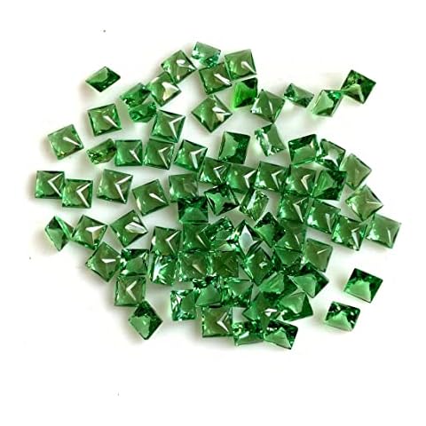 2 mm Natural Green Tsavorite Square Loose Gemstone | Tsavorite Square | Genuine Green Garnet Jewelry Gemstone BY RASAV GEMS (Tsavorite 2 mm Square 5 PCs) Cover
