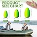 Skylety 60 Pieces Large Foam Floats Bullet Fishing Foam Snell Floats Pompano Rigs Oval Fly Fishing Strike Indicators for Trout Catfish Walleye (Yellow Green)
