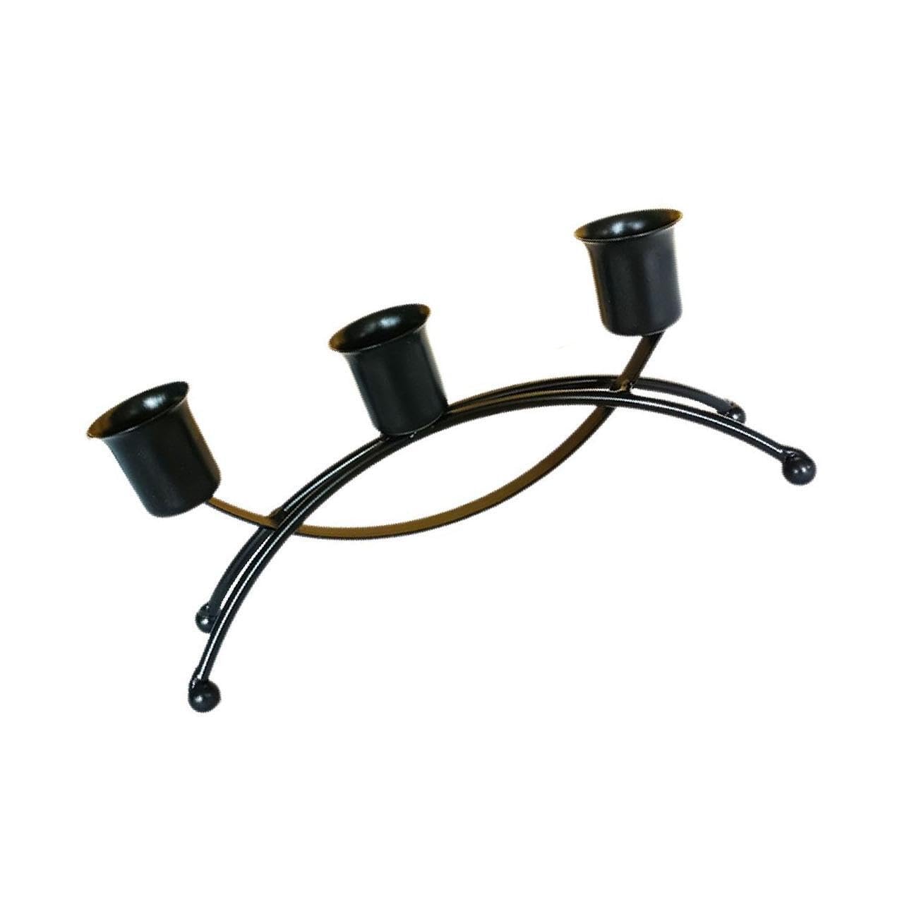 Zambuph Modern Pillar Candle Holder Exquisite and Eye-catching Centerpiece Candlestick, Black