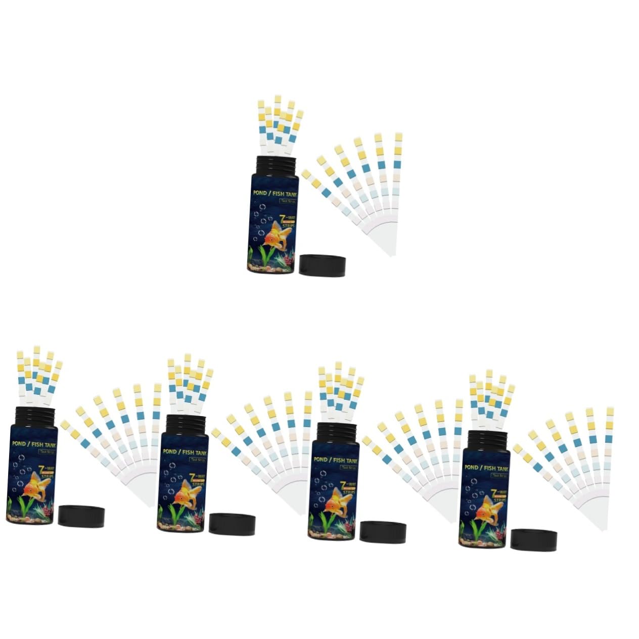 PRETYZOOM 5 Sätze Teststreifen Für Die Wasserqualität Pool Teststreifen Testen Fisch Erkennung Für Poolwasser Tank Wassertest-set Für Aquarien Tester Für Wasser Pvc 50 Stück * 5