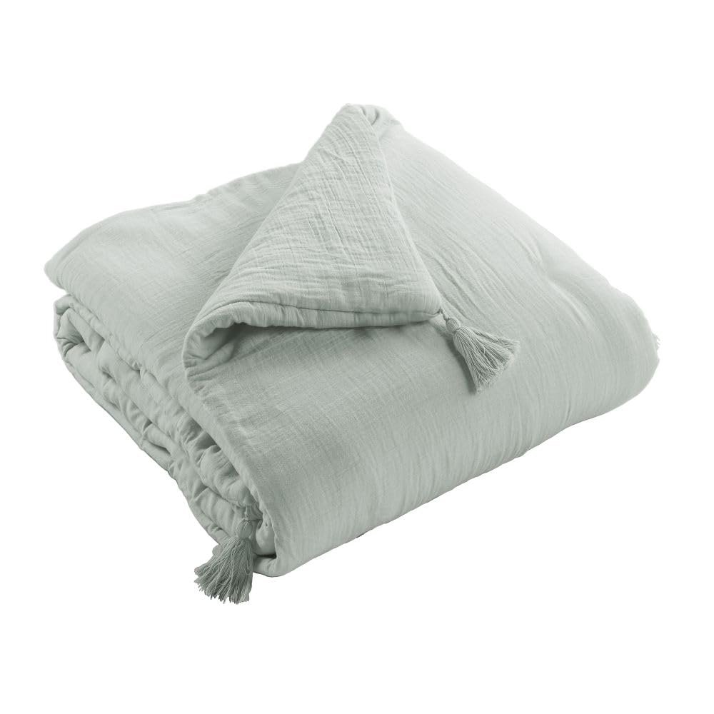 Bout de lit 90x200 cm Gaze de Coton Eucalyptus