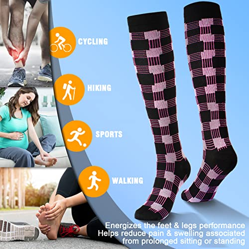 Image of bropite Compression Socks for Women &Men Circulation-Support Knee High Socks 20-30 mmhg-Best for Running,Medical,Nurse,Travel
