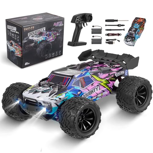 STYPLZ Voiture Télécommandée,1:18 Étanche ESC 4x4 60 km/h,2 Batteries 1500mAh et 2 Coques de Voiture, Rc Car Tout Terrain pour Garçon et Homme(9502E)
