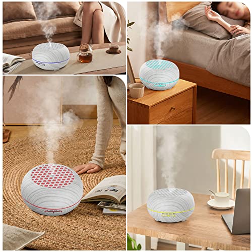 Simpeak Humidificador Ultrasónico 550 ml Difusor de Aromas con Temporizador Humificador Control Remoto para el Hogar Oficina Dormitorio Yoga SPA(con Pegatin)