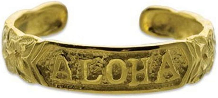 Aloha Toe Ring with 14k Yellow gold Finish