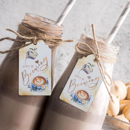 Etiquetas de regalo para bodas y despedidas temáticas de café Summer-Ray, 50 uds 2