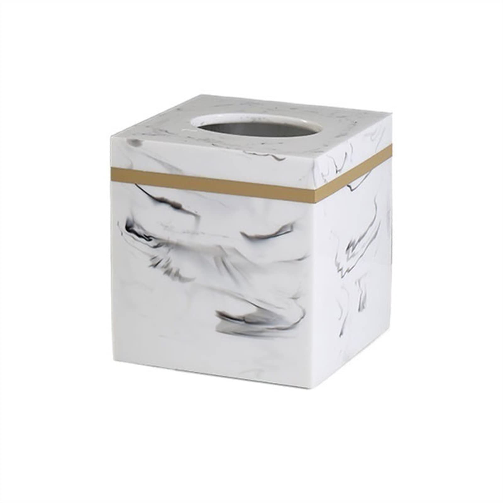 GTHTUHFD Car Tissue Holder Resin Paper Box Imitation Marble Pattern Creative Napkin Paper Box Home Living Room Coffee Table Tissue Box Tissue Box Holder,B-Square