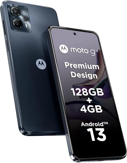 Motorola G13, Matte Charcoal (4GB, 128GB)