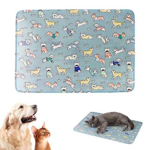 Image of Qpets Self-Cooling Mat for Dogs and Cats, Pressure Activated Cooling Surface, No Water or Refrigeration Required, Waterproof Summer Pet Pad for Indoor & Outdoor Use, Heat Relief, Large Size 60 x 45cm