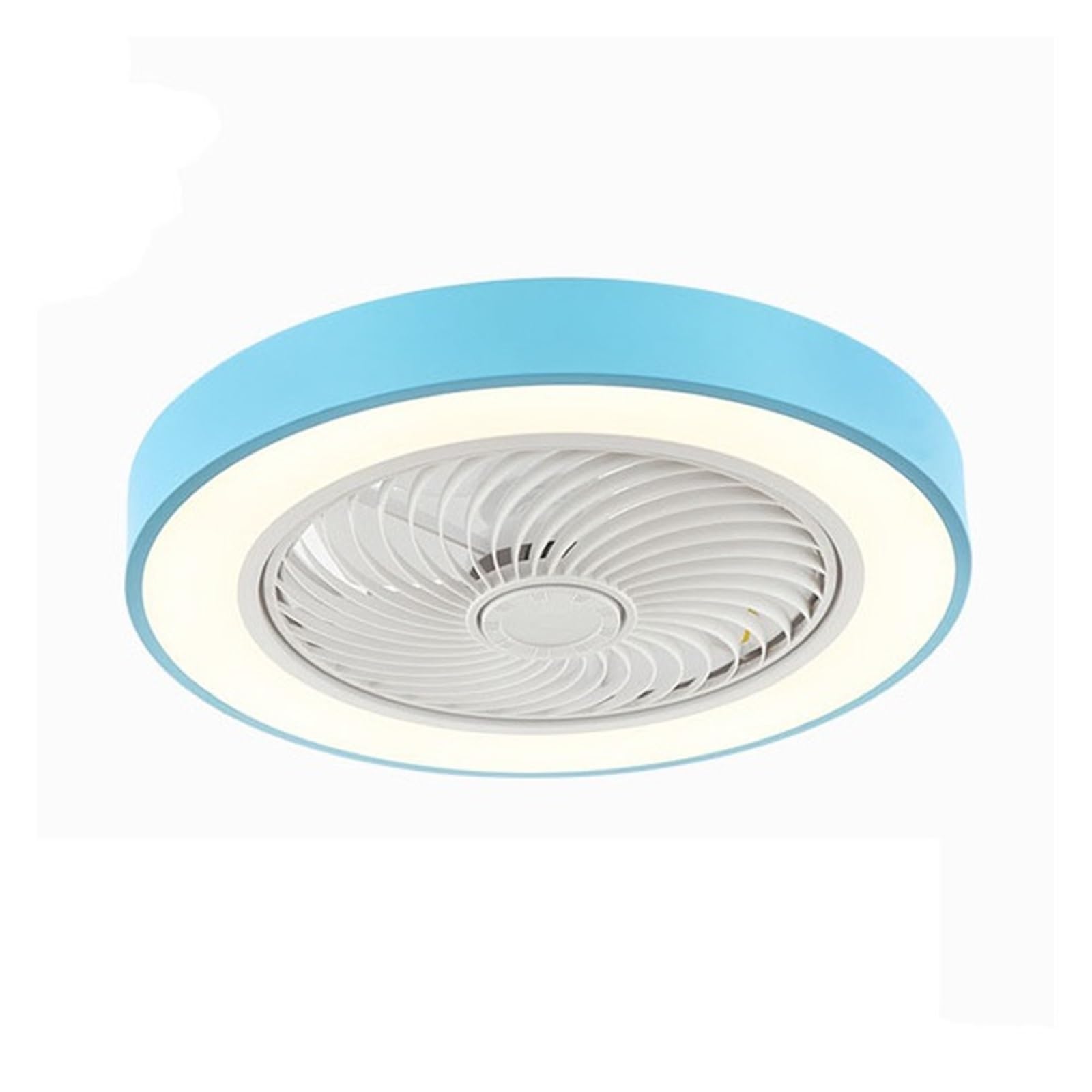 ERETYRET Led Ceiling Lamp Children's Room Bedroom Invisible Fan Lights Circular Restaurant Makaron with Remote Quiet Cooling(5,Dimming)