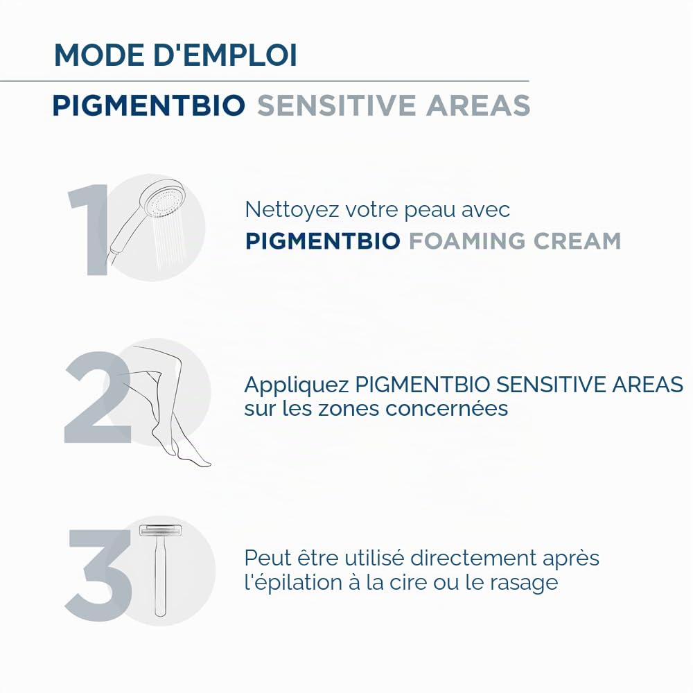 BIODERMA Pigmentbio Sensitive Areas - Soin éclaircissant et traitant les zones sensibles et intimes - Idéal pour les genoux, coudes, aisselles, cuisses et aines - Hydrate et apaise - Tube 75 ml