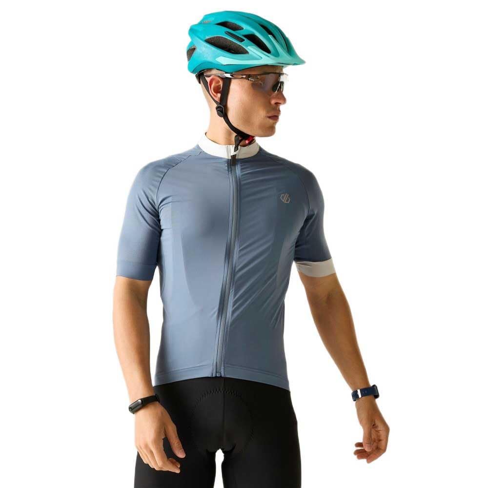 Dare2b Men's Lightning Short Sleeved Cycling Jersey, Breathable Reflective Bike T Shirt
