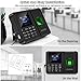 KUIIYER 2 in 1 Time Clocks for Employees Small Business (Fingerprint + Password) Employee Clock in & Out Machine Attendance Punch Clock Recorder Tracker for Small Businesses & Offices