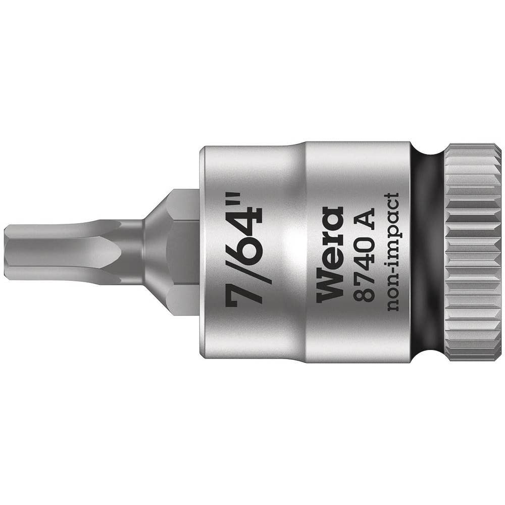 WERA 05003382001 8740 A Zyklop bit Socket, 1/4" Drive, 7/64" x 28 mm