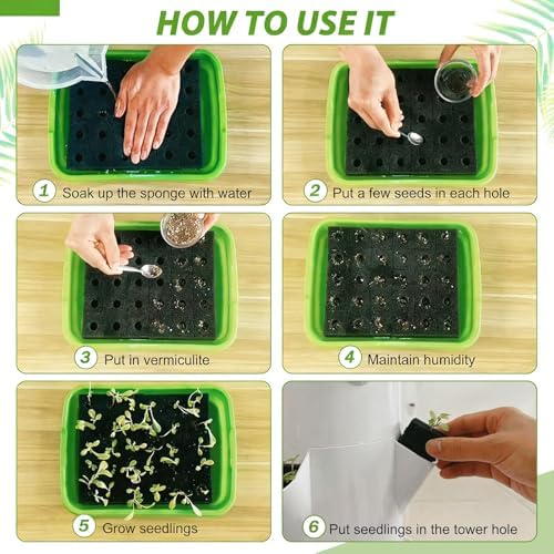 Hydroponic Growing System Kit - 9-Layer Vertical Planter Tower with Automatic Water Circulation, 4 LED Grow Lights & Timer, Ideal for Indoor & Outdoor Vegetable and Fruit Gardening