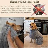 SOGGYDOGGY® UK: Luxuriöser Hunde-Trocknungsmantel, super saugfähiger Mikrofaser-Hunde-Bademantel mit Kapuze, schnell trocknend in Minuten, dicker & weicher Bademantel - Bad, Pflege & Reise, bedeckt