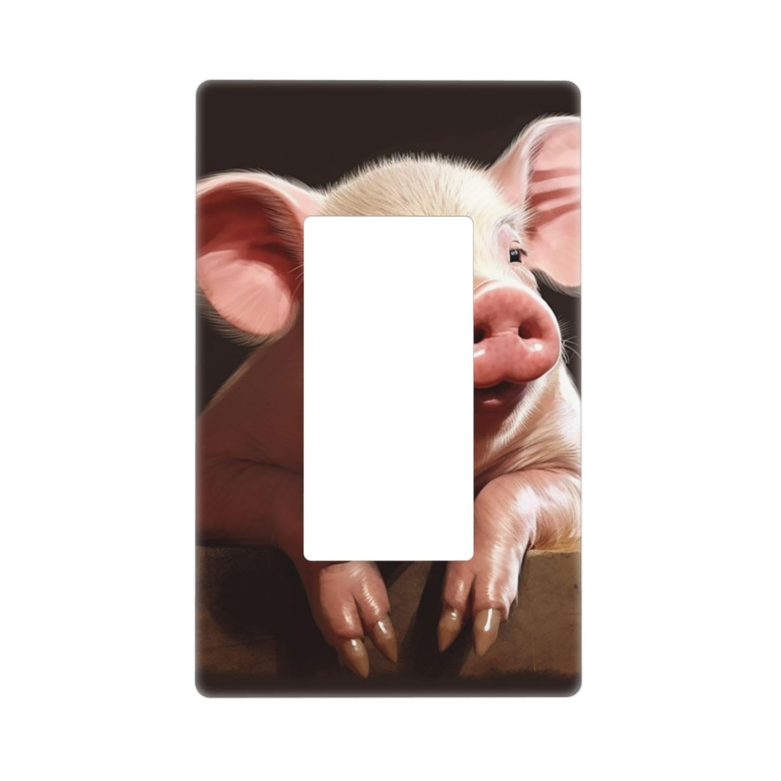 Decorator Wall Plate 1 Gang Light Switch Covers Decorator Receptacle Outlet Covers Smiling Wall Plates for Electrical Outlets Plug Cover Single Rocker Switch Plates