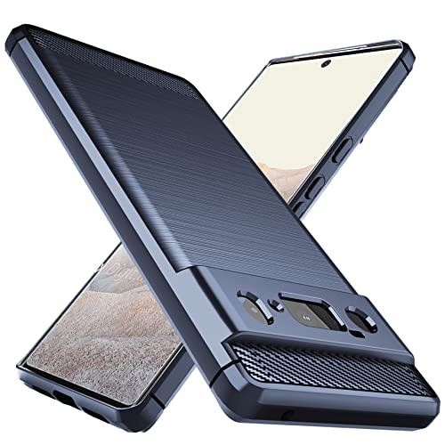 Osophter for Pixel 6 Pro Case,Google 6 Pro Case Shock-Absorption Flexible TPU Rubber Protective Cell Phone Cover for Google Pixel 6 Pro(Navy Blue)
