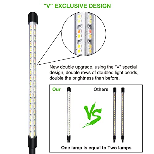 YASBED Led Pflanzenlampe 3500K & rot & blau Wachsen Licht mit Vollspektrum und Timer pflanzenlampe Bar 10 Dimmbare Ebenen für Zimmerpflanzen Tent Seedling Hydroponics - 2er Pack 2 YASBED Led Pflanzenlampe 3500K & rot & blau Wachsen Licht mit Vollspektrum und Timer pflanzenlampe Bar 10 Dimmbare Ebenen für Zimmerpflanzen Tent Seedling Hydroponics - 2er Pack – Bild 2