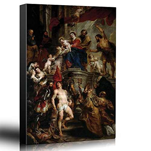 wall26 - Oil Painting of Madonna Enthroned with Child and