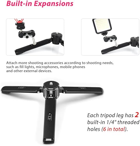 Miniatura 4 de Mini trípode de aluminio resistente, trípode de mesa de escritorio para cardanes DSLR, Zhiyun WeebillCraneLab, DJI Ronin SSCRSRSC Series, Osmo