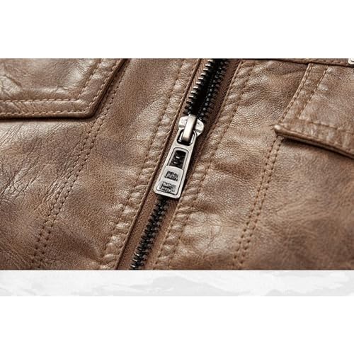 Chaqueta Bomber de cuero sintético para hombre miniatura 6