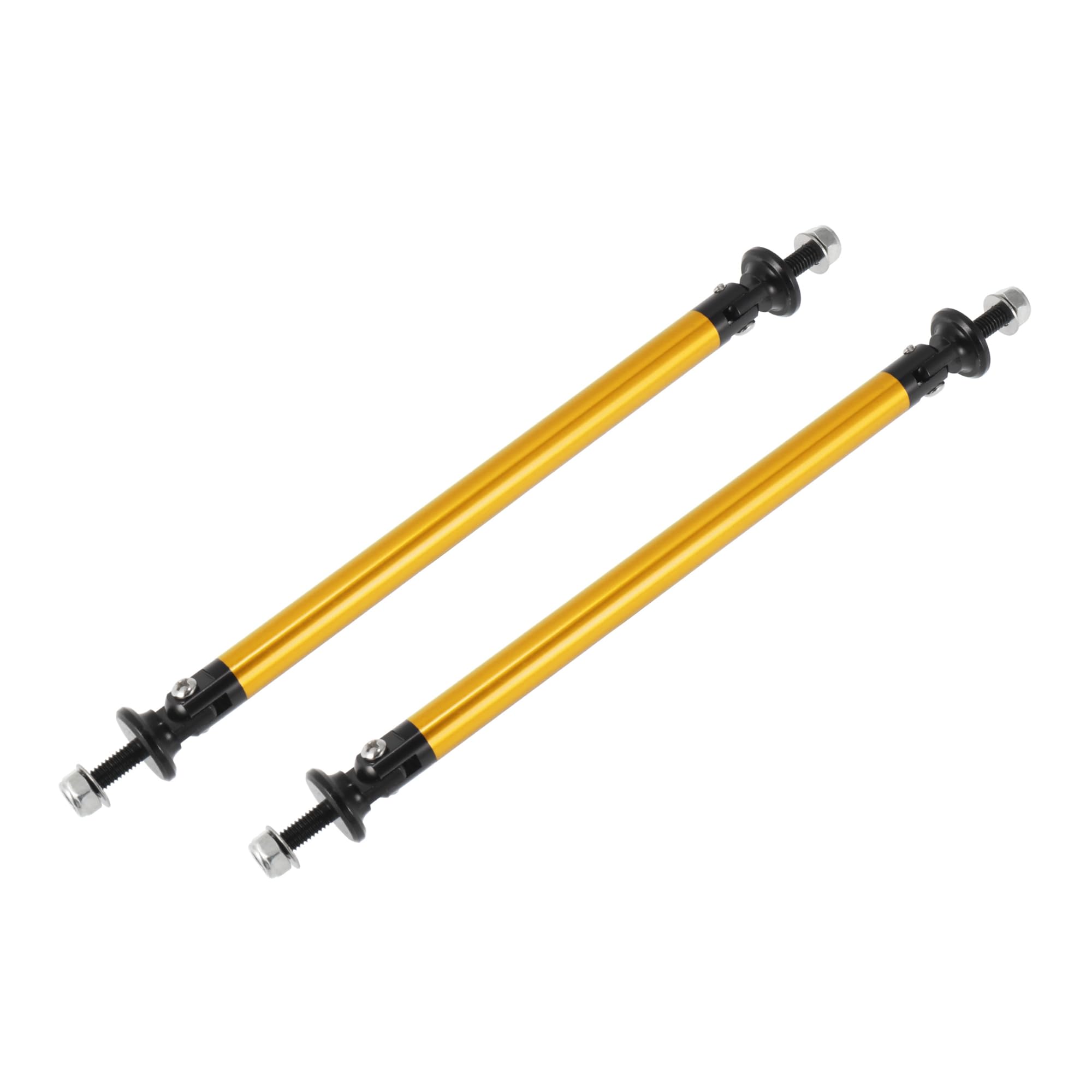 PARSLUCK 2pcs 150mm 5.91" Splitter Support Rods Adjustable Front Rear Bumper Lip Splitter Strut Rod Tie Support Bars Fit Most Vehicle Gold Tone Stable