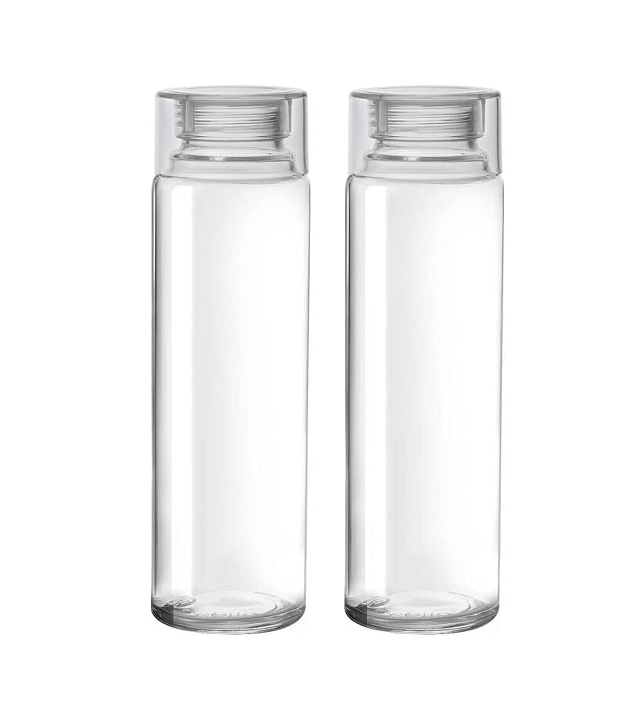TAGROCK Clear Glass Fridge Water Bottle, 1000ml Set of 2, Assorted