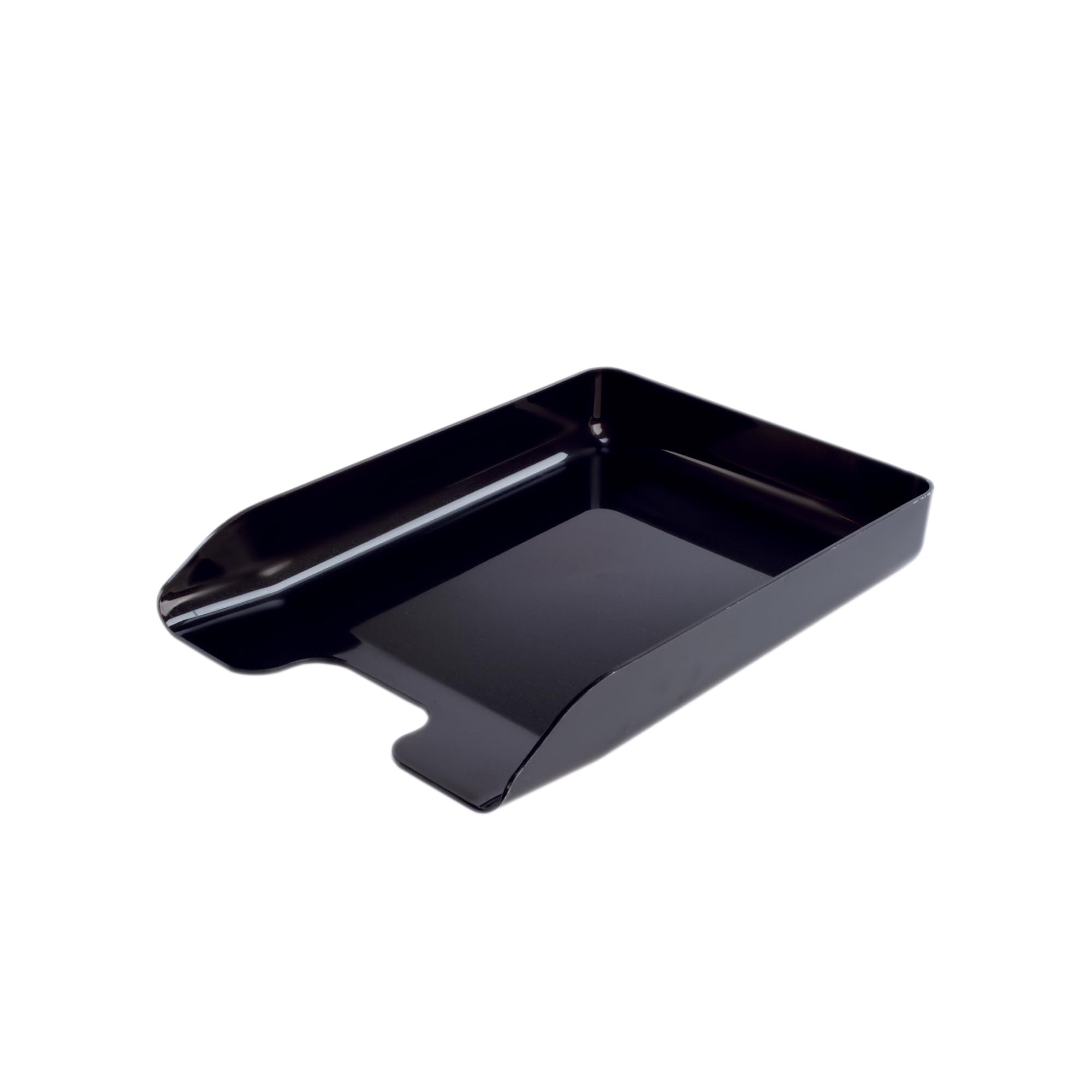 Deflecto A4 Contemporary Letter Tray In Black, A4 paper tray organiser, letter organiser storage, desk trays - CP125YTBLK