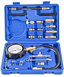 LXNEER Fuel Injection Pump Pressure Tester Kit Fuel Pressure Test Gauge for Car Truck Motorcycle 0-140PSI