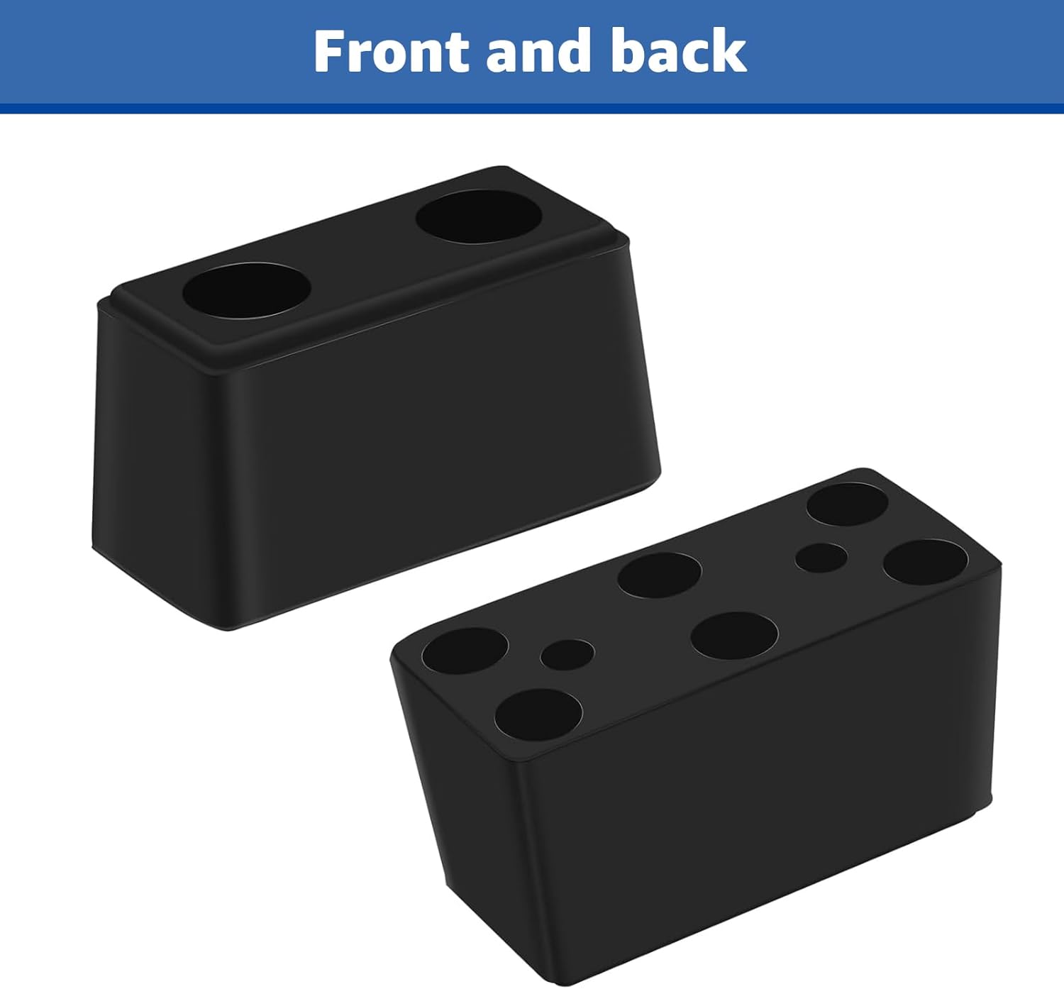 4-Pack Heavy Duty Rubber Bumper Blocks Industrial Dock Buffers – 6x3x3 Perfect for Truck Rear, Chassis, Flatbed Trailers, Reefer, Boat, Marinas & etc （4502-1276）