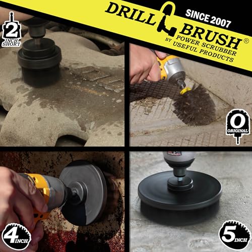 Drillbrush K-S-542O-QC-DB Bbq Grill Cleaning Ultra Stiff Drill Powered Cleaning Brushes 4 Piece Kit Replaces Wire Brushes thumb #1