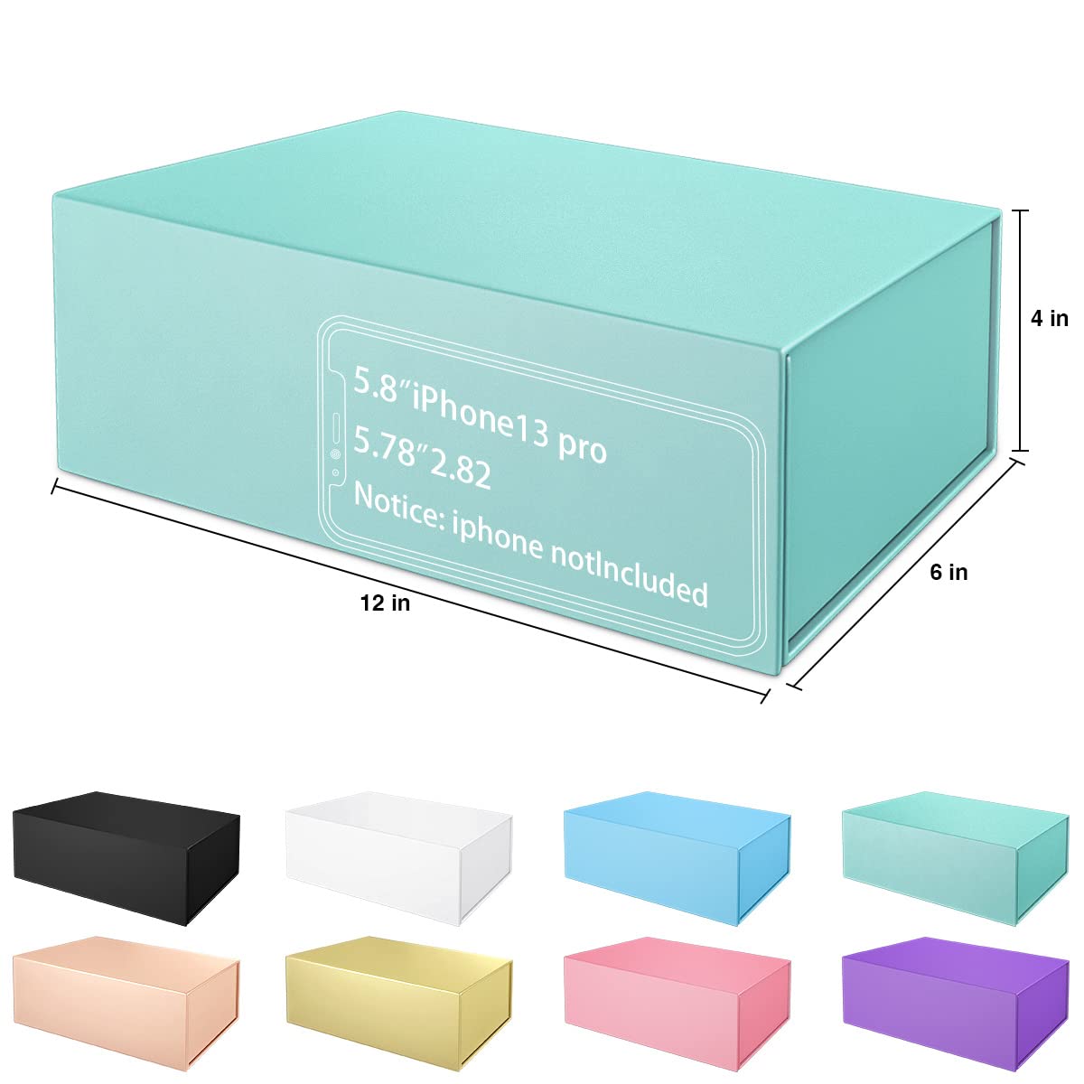 Scatole regalo 30,5 x 15,2 x 10,2 cm con chiusura magnetica coperchio scatole regalo per damigella d'onore, scatola carina, scatola regalo lussuosa per confezioni regalo, scatola regalo magnetica per