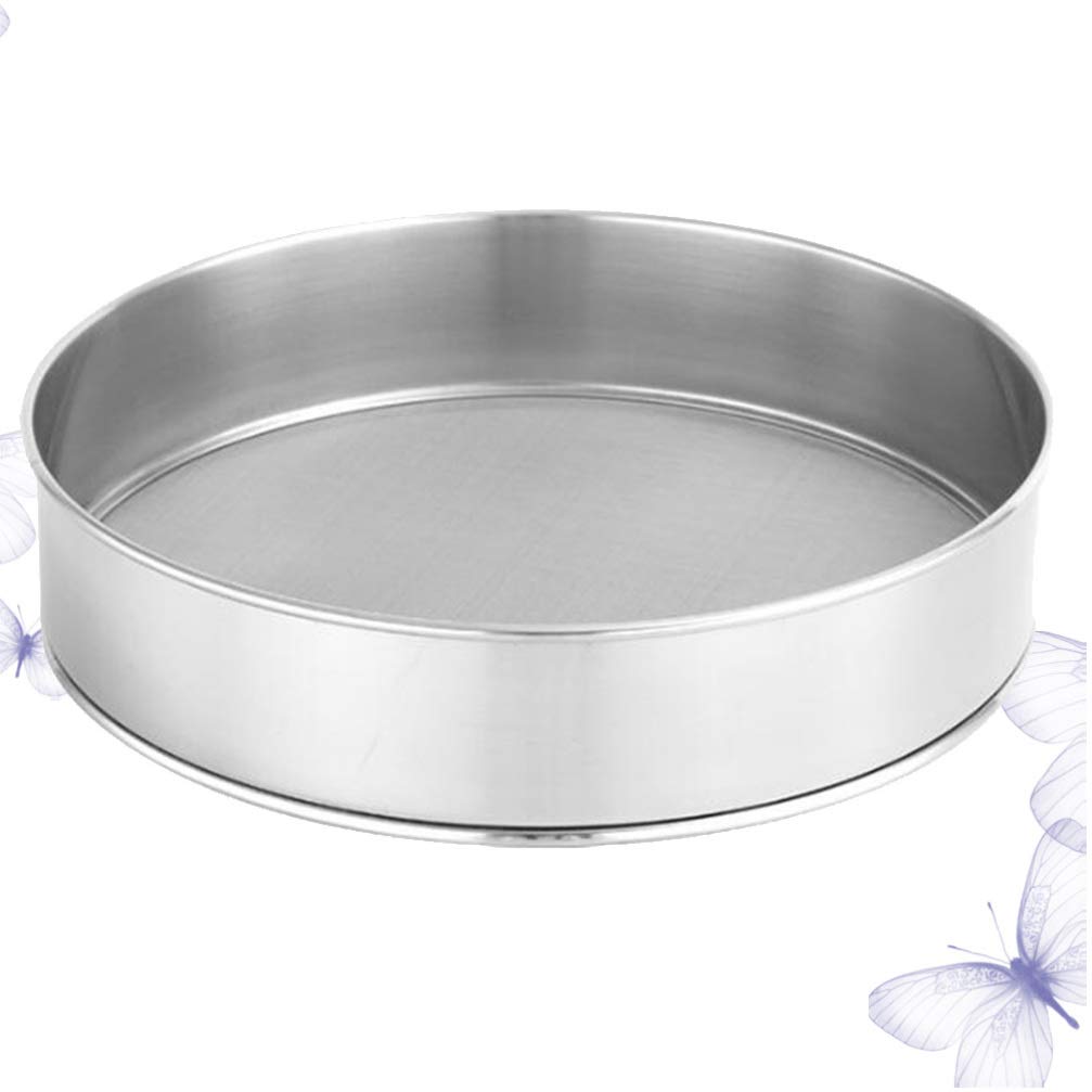 HEMOTON Setaccio per Farina in Acciaio Inox 12 Pollici con Maglia Fine Filtro a Rete per Zucchero a Velo Ideale per Setacciare Farina Pasta Pane E Dolci in Cucina Domestica E Professionale